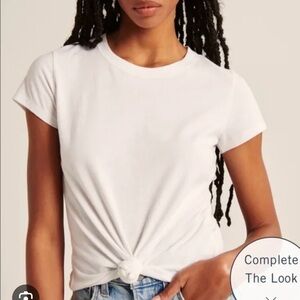 NWT Abercrombie & Fitch Knotted Crew Tee in Olive